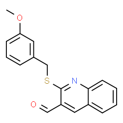 ChemSpider 2D Image | 2-[(3-Methoxybenzyl)sulfanyl]-3-quinolinecarbaldehyde | C18H15NO2S