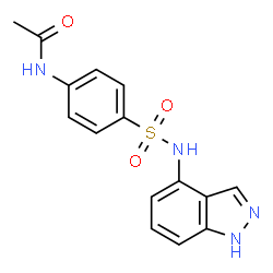 ChemSpider 2D Image | N-[4-(1H-Indazol-4-ylsulfamoyl)phenyl]acetamide | C15H14N4O3S