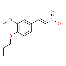 ChemSpider 2D Image | 2-Methoxy-4-[(E)-2-nitrovinyl]-1-propoxybenzene | C12H15NO4