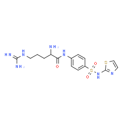 ChemSpider 2D Image | N-[4-(1,3-Thiazol-2-ylsulfamoyl)phenyl]argininamide | C15H21N7O3S2