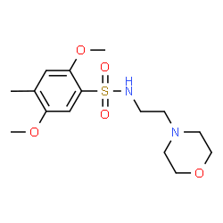 ChemSpider 2D Image | 2,5-Dimethoxy-4-methyl-N-[2-(4-morpholinyl)ethyl]benzenesulfonamide | C15H24N2O5S