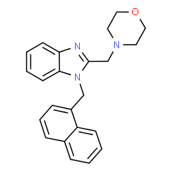 ChemSpider 2D Image | 2-(4-Morpholinylmethyl)-1-(1-naphthylmethyl)-1H-benzimidazole | C23H23N3O