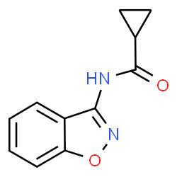 ChemSpider 2D Image | N-(1,2-Benzoxazol-3-yl)cyclopropanecarboxamide | C11H10N2O2