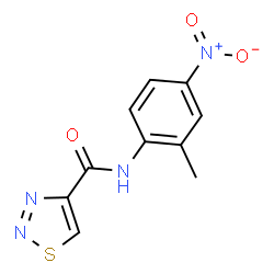 ChemSpider 2D Image | N-(2-Methyl-4-nitrophenyl)-1,2,3-thiadiazole-4-carboxamide | C10H8N4O3S