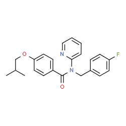 ChemSpider 2D Image | N-(4-Fluorobenzyl)-4-isobutoxy-N-(2-pyridinyl)benzamide | C23H23FN2O2