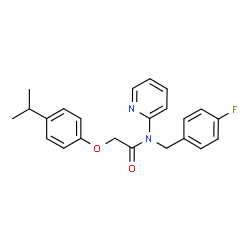 ChemSpider 2D Image | N-(4-Fluorobenzyl)-2-(4-isopropylphenoxy)-N-(2-pyridinyl)acetamide | C23H23FN2O2