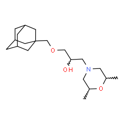 ChemSpider 2D Image | 1-(Adamantan-1-ylmethoxy)-3-(2,6-dimethyl-4-morpholinyl)-2-propanol | C20H35NO3