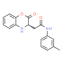 ChemSpider 2D Image | N-(3-Methylphenyl)-2-(2-oxo-3,4-dihydro-2H-1,4-benzoxazin-3-yl)acetamide | C17H16N2O3
