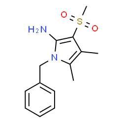 ChemSpider 2D Image | 1-Benzyl-4,5-dimethyl-3-(methylsulfonyl)-1H-pyrrol-2-amine | C14H18N2O2S