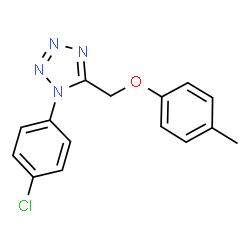 ChemSpider 2D Image | 1-(4-Chlorophenyl)-5-[(4-methylphenoxy)methyl]-1H-tetrazole | C15H13ClN4O