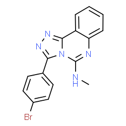 ChemSpider 2D Image | 3-(4-Bromophenyl)-N-methyl[1,2,4]triazolo[4,3-c]quinazolin-5-amine | C16H12BrN5