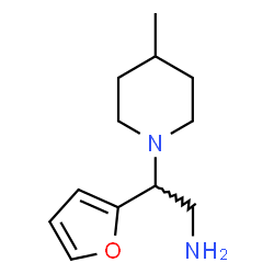 ChemSpider 2D Image | 2-(2-Furyl)-2-(4-methyl-1-piperidinyl)ethanamine | C12H20N2O