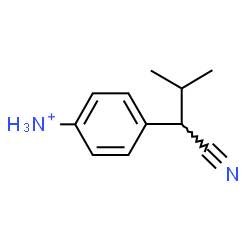 ChemSpider 2D Image | 4-(1-Cyano-2-methylpropyl)anilinium | C11H15N2