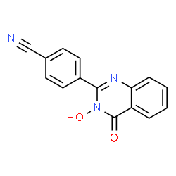 ChemSpider 2D Image | 4-(3-Hydroxy-4-oxo-3,4-dihydro-2-quinazolinyl)benzonitrile | C15H9N3O2