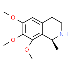 ChemSpider 2D Image | (1S)-6,7,8-Trimethoxy-1-methyl-1,2,3,4-tetrahydroisoquinoline | C13H19NO3