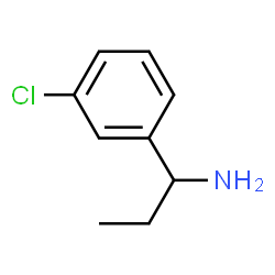 ChemSpider 2D Image | 1-(3-Chlorphenyl)propan-1-amin | C9H12ClN