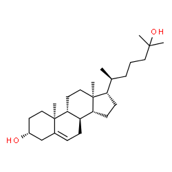 ChemSpider 2D Image | (3alpha,8alpha,9beta,10alpha,13alpha,14beta,17alpha,20S)-Cholest-5-ene-3,25-diol | C27H46O2
