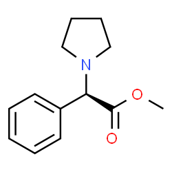 ChemSpider 2D Image | Methyl (2R)-phenyl(1-pyrrolidinyl)acetate | C13H17NO2