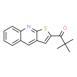 ChemSpider 2D Image | 2,2-dimethyl-1-thieno[2,3-b]quinolin-2-yl-1-propanone | C16H15NOS