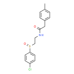 ChemSpider 2D Image | N-{2-[(4-Chlorophenyl)sulfinyl]ethyl}-2-(4-methylphenyl)acetamide | C17H18ClNO2S
