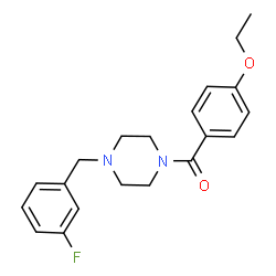 ChemSpider 2D Image | (4-Ethoxyphenyl)[4-(3-fluorobenzyl)-1-piperazinyl]methanone | C20H23FN2O2