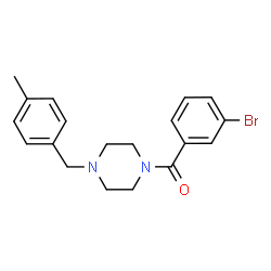 ChemSpider 2D Image | (3-Bromophenyl)[4-(4-methylbenzyl)-1-piperazinyl]methanone | C19H21BrN2O