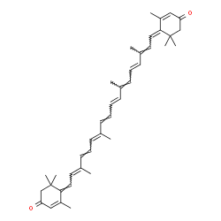ChemSpider 2D Image | (6E,6'E,8E,8'E,10E,10'E,12E,12'E,14E,14'E)-4,4'-Didehydro-beta,beta-carotene-3,3'-dione | C40H50O2