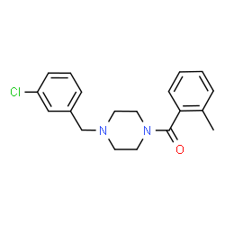 ChemSpider 2D Image | [4-(3-Chlorobenzyl)-1-piperazinyl](2-methylphenyl)methanone | C19H21ClN2O
