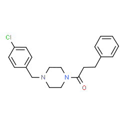 ChemSpider 2D Image | 1-[4-(4-Chlorobenzyl)-1-piperazinyl]-3-phenyl-1-propanone | C20H23ClN2O