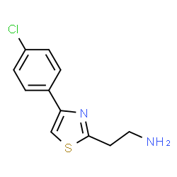 ChemSpider 2D Image | 2-[4-(4-Chlorophenyl)-1,3-thiazol-2-yl]ethanamine | C11H11ClN2S