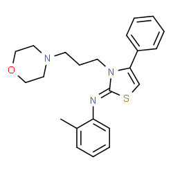 ChemSpider 2D Image | (Z)-2-methyl-N-(3-(3-morpholinopropyl)-4-phenylthiazol-2(3H)-ylidene)benzenamine | C23H27N3OS