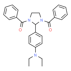 ChemSpider 2D Image | {2-[4-(Diethylamino)phenyl]-1,3-imidazolidinediyl}bis(phenylmethanone) | C27H29N3O2