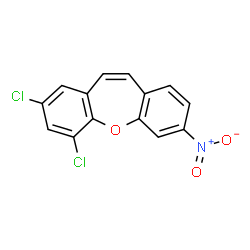 ChemSpider 2D Image | 2,4-Dichloro-7-nitrodibenzo[b,f]oxepine | C14H7Cl2NO3