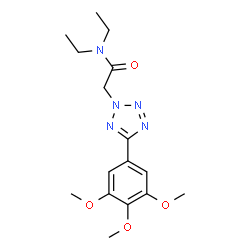 ChemSpider 2D Image | N,N-Diethyl-2-[5-(3,4,5-trimethoxyphenyl)-2H-tetrazol-2-yl]acetamide | C16H23N5O4