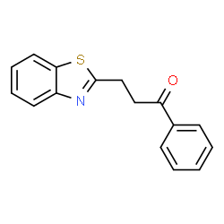 ChemSpider 2D Image | 3-Benzothiazol-2-yl-1-phenyl-propan-1-one | C16H13NOS