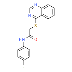 ChemSpider 2D Image | N-(4-Fluorophenyl)-2-(4-quinazolinylsulfanyl)acetamide | C16H12FN3OS