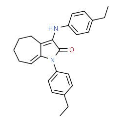 ChemSpider 2D Image | 1-(4-Ethylphenyl)-3-[(4-ethylphenyl)amino]-4,5,6,7-tetrahydrocyclohepta[b]pyrrol-2(1H)-one | C25H28N2O