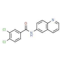 ChemSpider 2D Image | 3,4-Dichloro-N-(6-quinolinyl)benzamide | C16H10Cl2N2O
