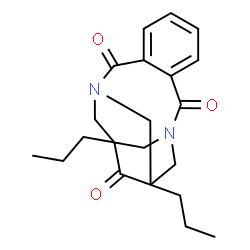 ChemSpider 2D Image | 1,14-Dipropyl-3,12-diazatetracyclo[10.3.1.1~3,14~.0~5,10~]heptadeca-5,7,9-triene-4,11,15-trione | C21H26N2O3