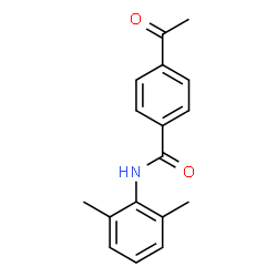 ChemSpider 2D Image | 4-Acetyl-N-(2,6-dimethylphenyl)benzamide | C17H17NO2