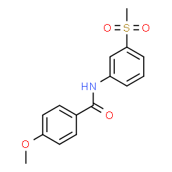 ChemSpider 2D Image | 4-Methoxy-N-[3-(methylsulfonyl)phenyl]benzamide | C15H15NO4S