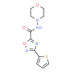 ChemSpider 2D Image | N-(4-Morpholinyl)-3-(2-thienyl)-1,2,4-oxadiazole-5-carboxamide | C11H12N4O3S
