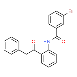 ChemSpider 2D Image | 3-Bromo-N-[2-(phenylacetyl)phenyl]benzamide | C21H16BrNO2