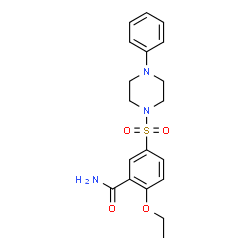 ChemSpider 2D Image | 2-Ethoxy-5-[(4-phenyl-1-piperazinyl)sulfonyl]benzamide | C19H23N3O4S