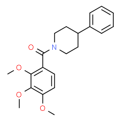 ChemSpider 2D Image | (4-Phenyl-1-piperidinyl)(2,3,4-trimethoxyphenyl)methanone | C21H25NO4
