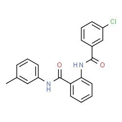 ChemSpider 2D Image | 2-[(3-Chlorobenzoyl)amino]-N-(3-methylphenyl)benzamide | C21H17ClN2O2