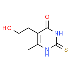ChemSpider 2D Image | 5-pyrimidineethanol, 4-hydroxy-2-mercapto-6-methyl- | C7H10N2O2S