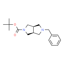 ChemSpider 2D Image | cis-tert-Butyl 5-benzylhexahydropyrrolo[3,4-c]pyrrole-2(1H)-carboxylate | C18H26N2O2