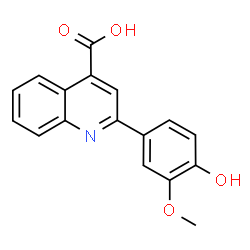 ChemSpider 2D Image | 2-(4-Hydroxy-3-methoxyphenyl)-4-quinolinecarboxylic acid | C17H13NO4