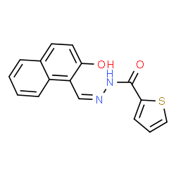 ChemSpider 2D Image | N'-[(2-hydroxy-1-naphthyl)methylene]thiophene-2-carbohydrazide | C16H12N2O2S
